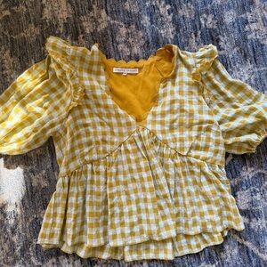 English Factory Gingham Top